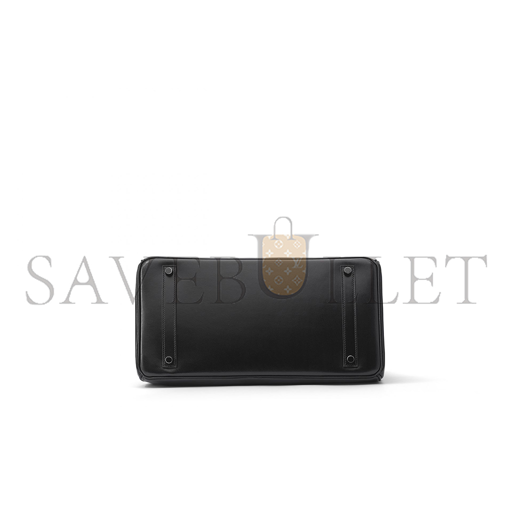 H**mes master birkin 35 box leather black bag h028698ck89 (35*25*18cm)
